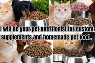 be your pet nutritionist for aafco custom supplements and homemade pet food