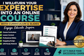 turn your expertise into an online course with curriculum and slides