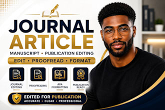edit, proofread, format journal article, manuscript for publication