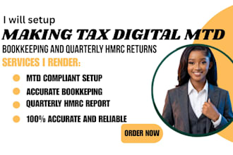 set up making tax digital mtd bookkeeping and quarterly hmrc returns