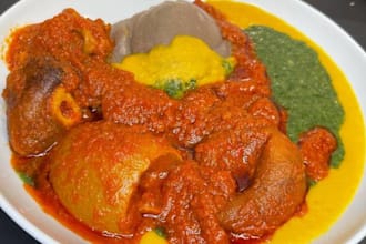 teach you how to cook eba with delicious egusi soup