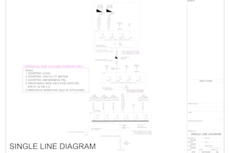 do electrical single line diagram and layout design up to 200kw