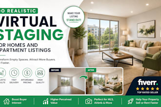 do realistic virtual staging for homes and apartment listings