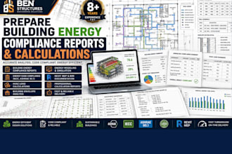 prepare a building energy compliance report and calculations