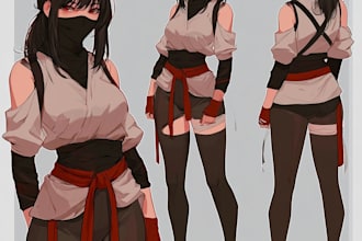 design character sheet or reference sheet for your character