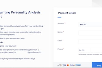 build wix website and set up razorpay stripe payment gateway