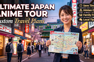 create your personalized japan anime and theme park travel itinerary