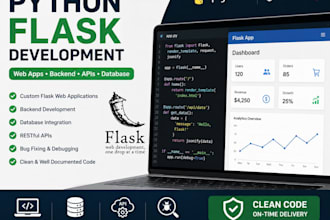 develop a python flask web application or backend