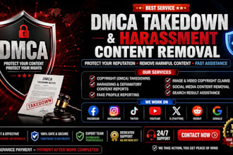 submit dmca takedown notices to remove copyright infringement