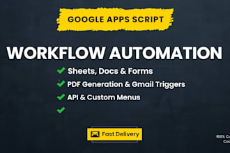 create custom google apps script automation sheets and documents