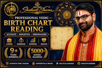 provide an accurate vedic astrology birth chart reading