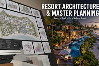 design resort master plans with luxury hospitality architecture layouts