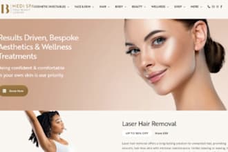 design wix med spa website botox filler aesthetic website wix beauty clinic site