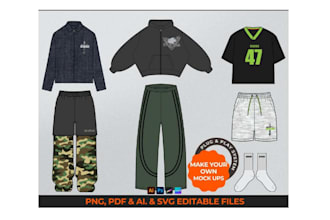 do factory ready fashion tech pack for streetwear, denim, hoodies, activewear