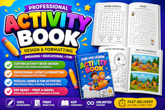 design professionale di activity book, sudoku e cruciverba pronti per KDP