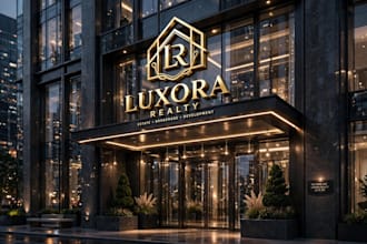 design luxury real estate logo for property and realtor brand