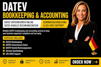 handle datev and lexware bookkeeping, accounting, and tax tasks