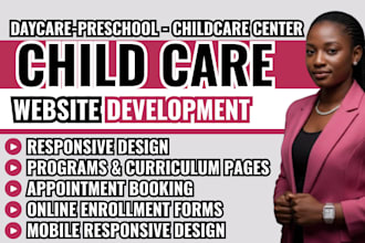 child care website, daycare website, preschool website, childcare center website