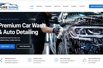 design squarespace carwash website auto detailing website automotive services