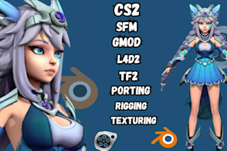 port, edit, rig or create sfm model gmod playermodel l4d2 cs2 port 3d character