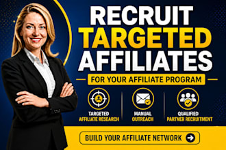 recruit affiliates and influencers for your affiliate program