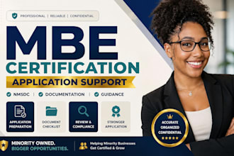 prepare mbe certification, nmsdc application and documentation