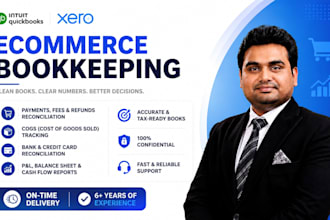 do ecommerce amazon, shopify, ebay bookkeeping in quickbooks online and xero