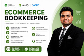 do ecommerce amazon, shopify, ebay bookkeeping in quickbooks online and xero