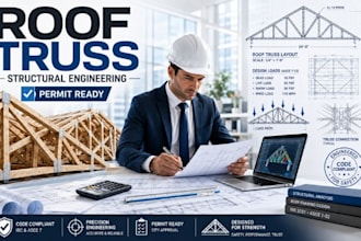 design roof trusses, framing plans, structural calculations, beam sizing