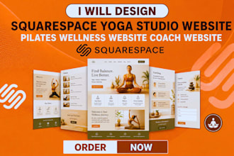 design squarespace yoga studio website pilates wellness website coach website
