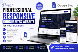 design a professional responsive google sites website for your business