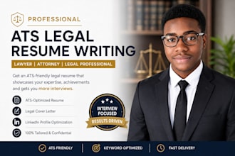 craft an ats legal lawyer attorney resume and CV