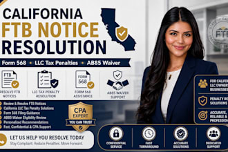 resolve ftb notice, california llc tax penalty, form 568, ab85 waiver CPA