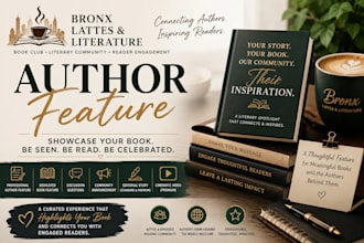 feature your book in our literary book club and author spotlight