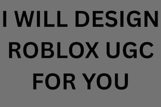 design roblox ugc for you