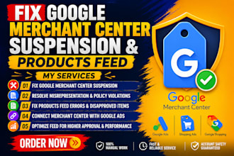 fix google merchant center suspension and products feed