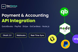 integrate quickbooks and payment apis with nodejs