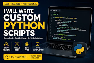 write python scripts and fix code bugs