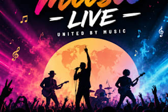 reate modern music festival posters and event flyers