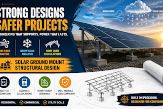design roof load wind snow calculations solar ground mount in USA