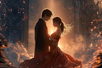 do design creative romantic book or ebook cover