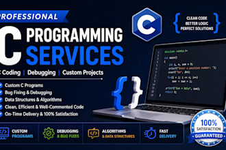 do c programming, c coding, debugging, and custom c projects