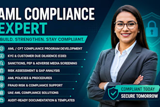 develop aml, cft, kyc and sanctions compliance program with due diligence
