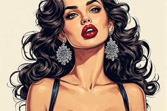 pin up girl and pin up girl illustration