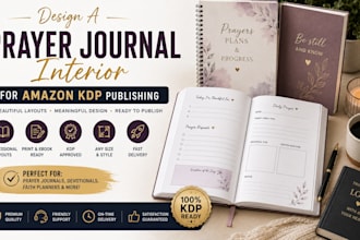 design a prayer journal interior for amazon kdp publishing