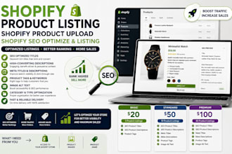shopify product listing shopify product upload shopify seo optimize and listing