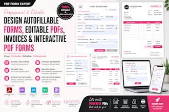 design autofillable forms editable pdfs invoices and interactive PDF forms