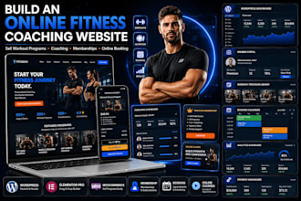build an online fitness coaching website, gym website to sell workout programs