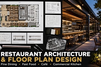 design restaurant floor plans with modern commercial architecture layouts