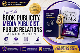 do book publicity, media publicist, public relations and PR distribution